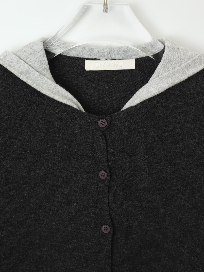 CCW東大門㊣實拍女士新品休閑25秋冬人氣熱賣針織衫連帽針織衫CCW--NYUNYU針織衫