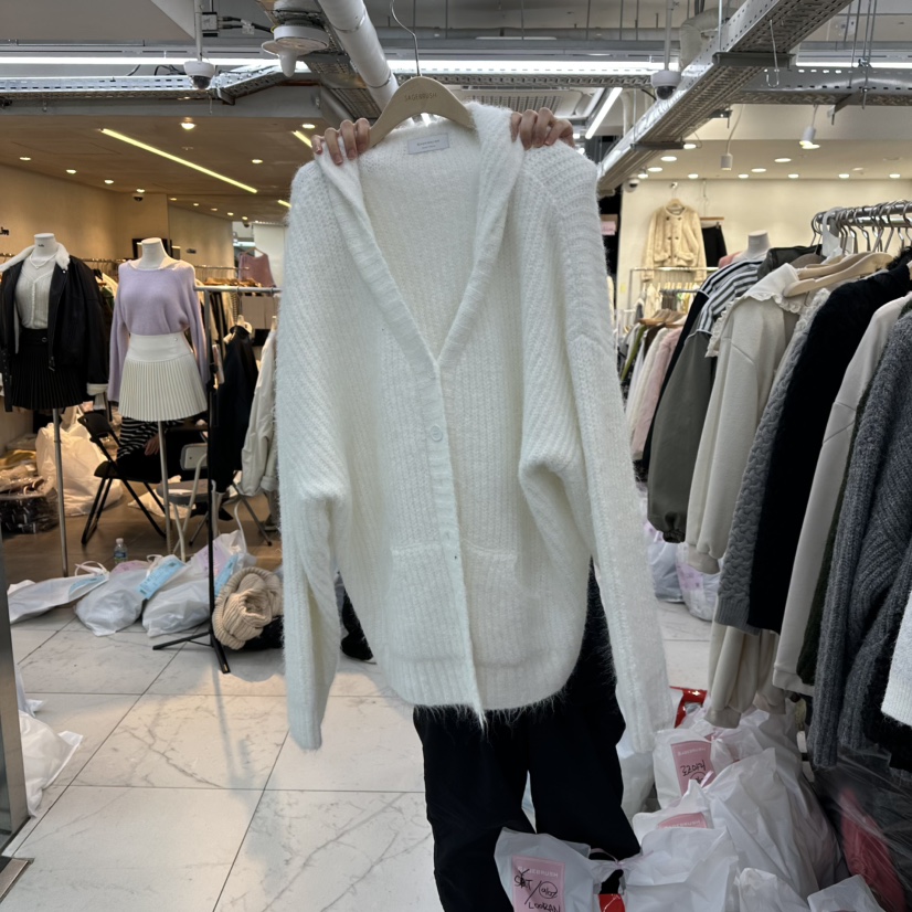 SAGE BRUSH韓國代購㊣女士新品推薦熱賣休閑毛衣連帽針織衫SAGE BRUSH毛衣圖色1