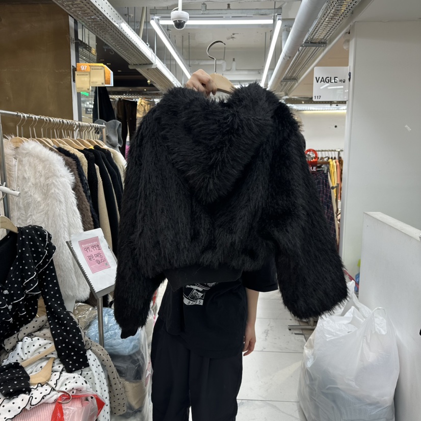 SAGE BRUSH東大門㊣代購女士新品熱賣時尚短款大衣拉鏈絲絨SAGE BRUSH短款大衣