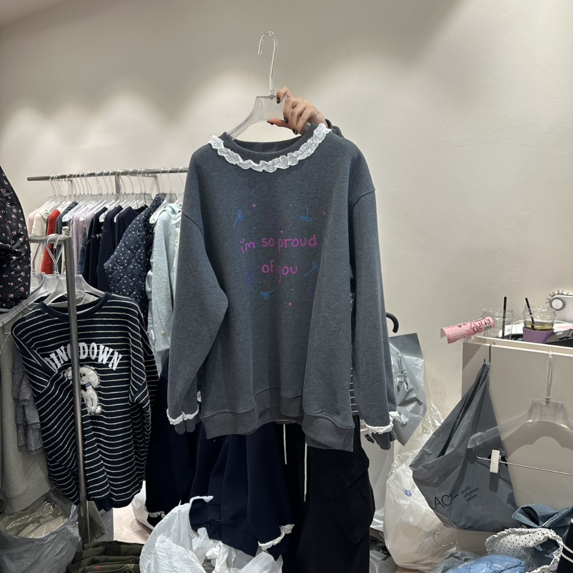 MIMME韓國代購㊣女士新款時尚熱賣25秋冬推薦人氣衛衣加絨刺繡MIMME衛衣圖色1