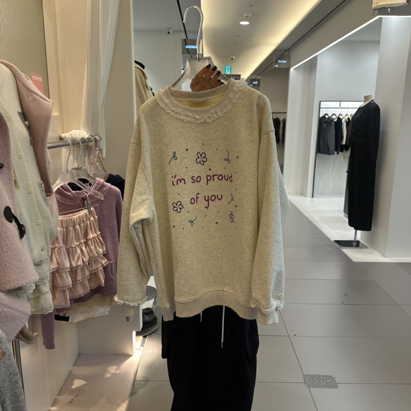 MIMME韓國代購㊣女士新款時尚熱賣25秋冬推薦人氣衛衣加絨刺繡MIMME衛衣圖色2