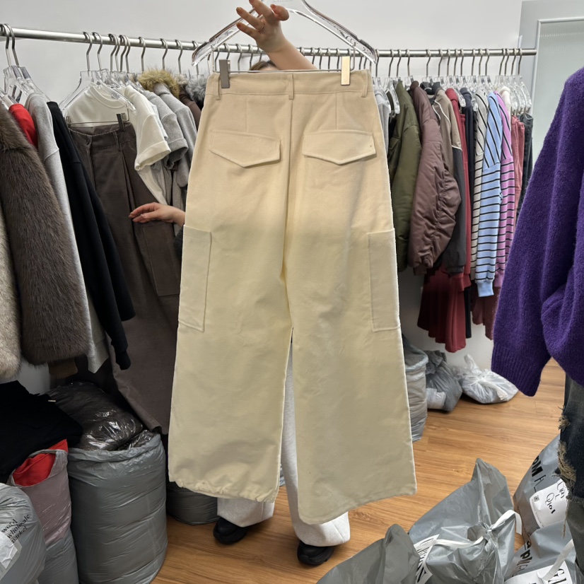 GABIZON東大門㊣實拍女裝新品熱賣推薦人氣休閑褲燈芯絨口袋GABIZON休閑褲