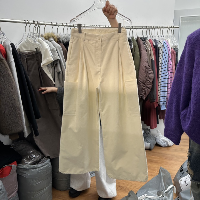 GABIZON東大門㊣實拍女裝新品熱賣推薦人氣休閑褲燈芯絨口袋GABIZON休閑褲圖色1