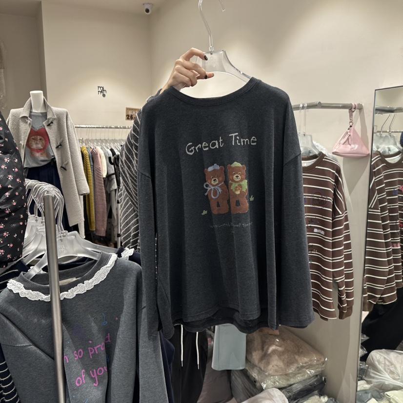 MIMME東大門㊣直郵女士新款時尚職業休閑熱賣推薦25秋冬長袖T恤MIMME長袖T恤圖色2