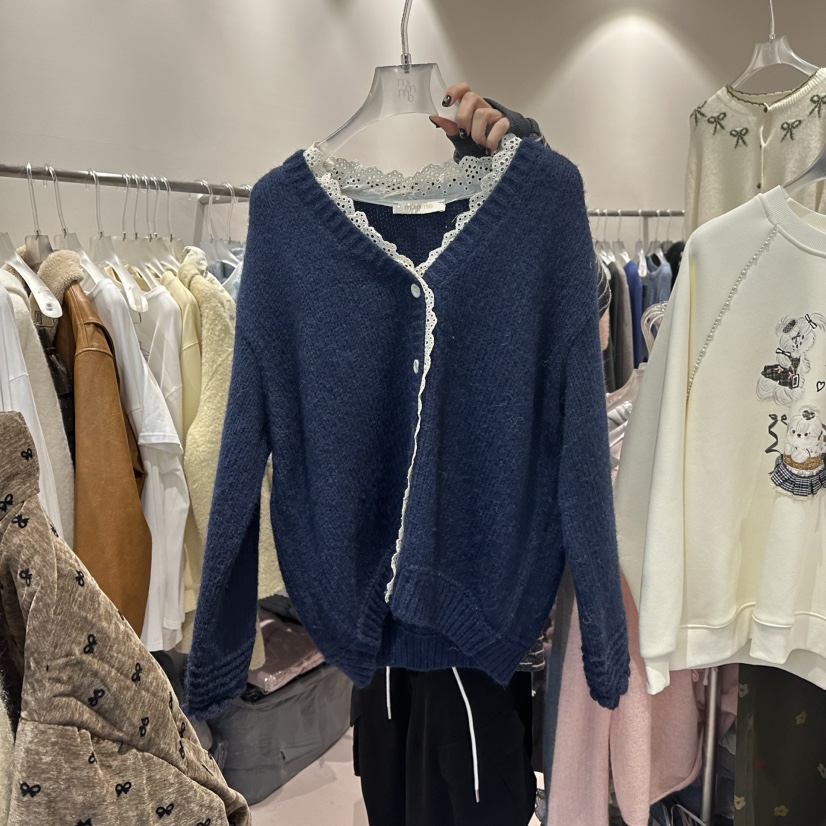 MIMME東大門㊣實拍女裝新款人氣推薦職業熱賣25秋冬毛衣刺繡MIMME毛衣圖色1