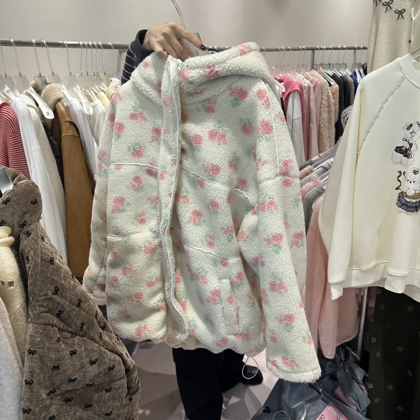 MIMME東大門㊣直郵女士新款推薦25秋冬職業時尚熱賣夾克花朵MIMME夾克圖色1