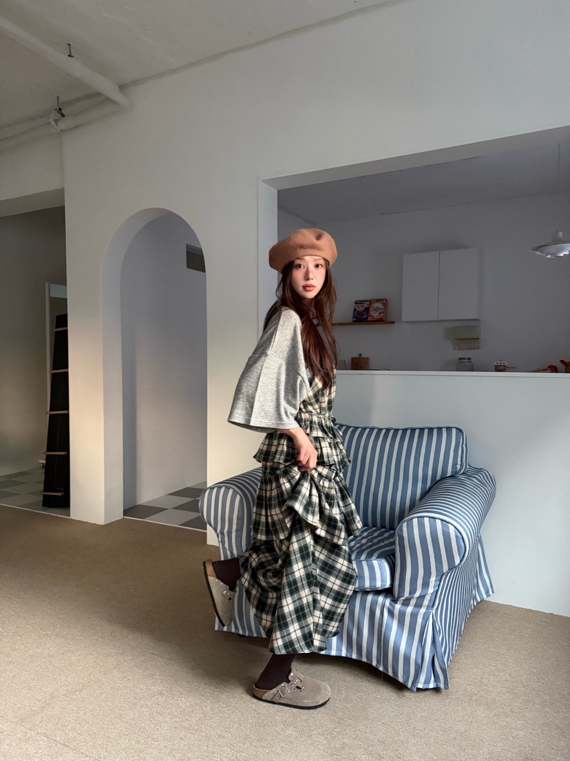 MAISONDEGLORY韓國代購㊣女裝新品熱賣推薦休閑連衣裙不含內搭MAISON DE GLORY連衣裙