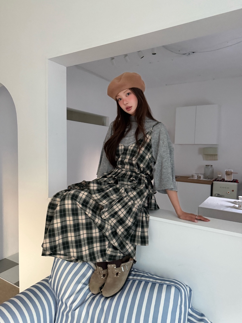 MAISONDEGLORY韓國代購㊣女裝新品熱賣推薦休閑連衣裙不含內搭MAISON DE GLORY連衣裙