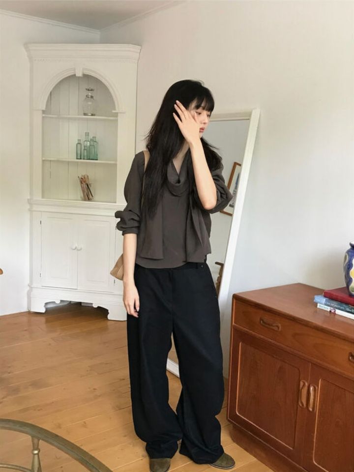 LIVE FOREVER韓國直郵㊣女士新品熱賣時尚推薦人氣襯衫蕾絲衫LIVE FOR_EVER襯衫/蕾絲衫