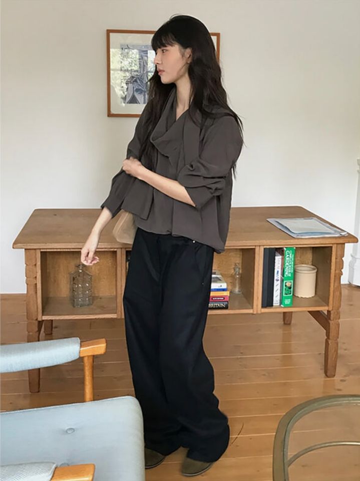 LIVE FOREVER韓國直郵㊣女士新品熱賣時尚推薦人氣襯衫蕾絲衫LIVE FOR_EVER襯衫/蕾絲衫