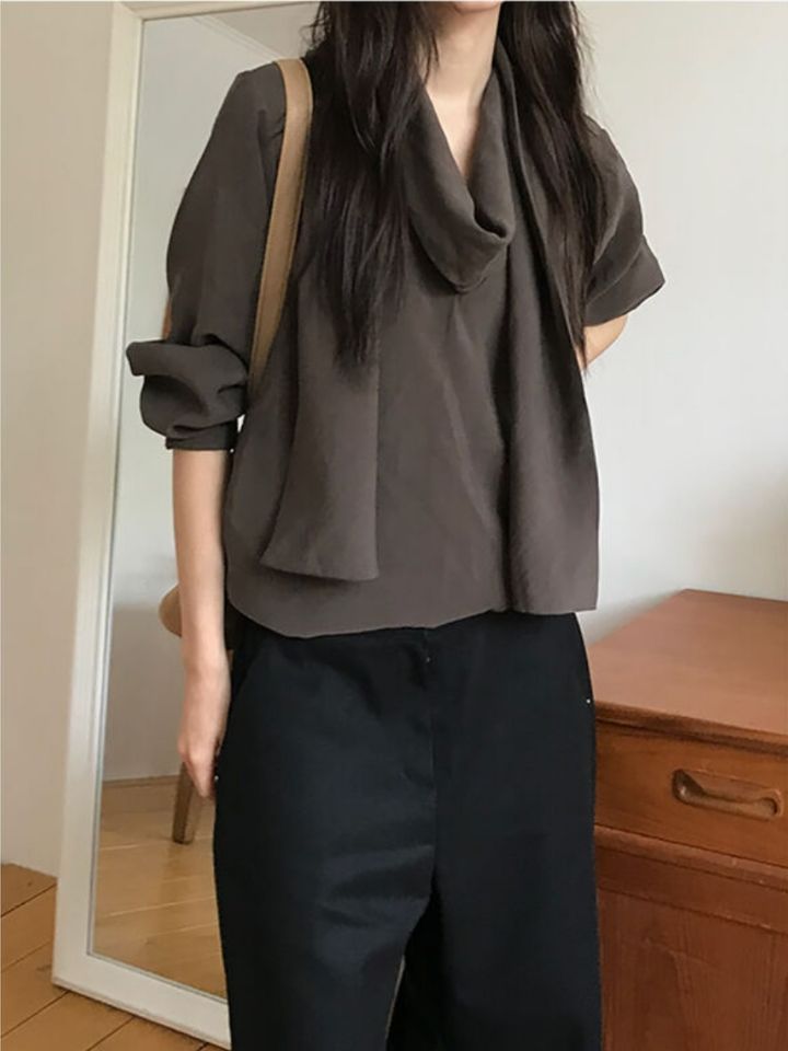 LIVE FOREVER韓國直郵㊣女士新品熱賣時尚推薦人氣襯衫蕾絲衫LIVE FOR_EVER襯衫/蕾絲衫圖色2