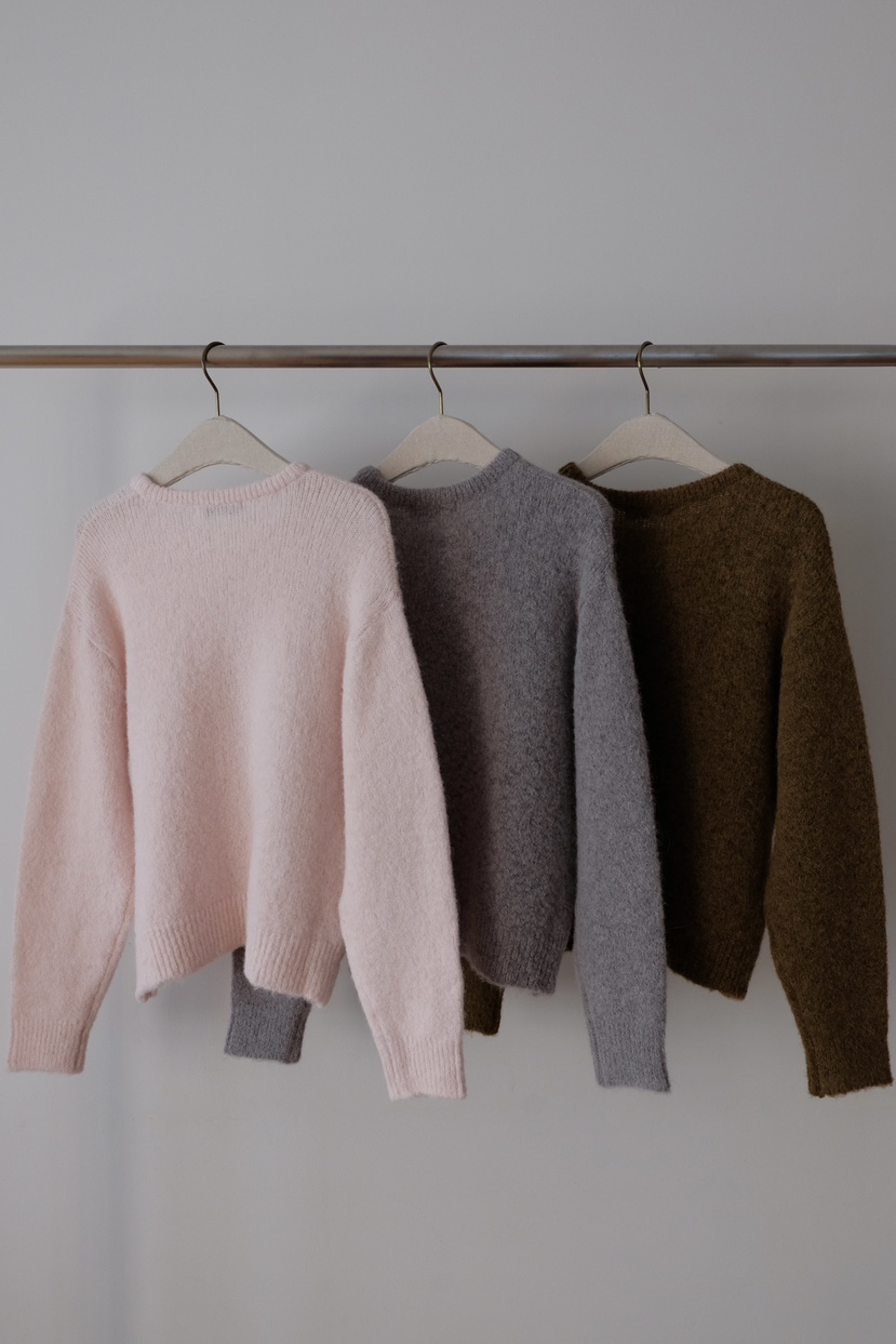 SORBET韓國直郵㊣女士新品職業25秋冬休閑人氣針織衫羊駝毛SORBET/flat white針織衫