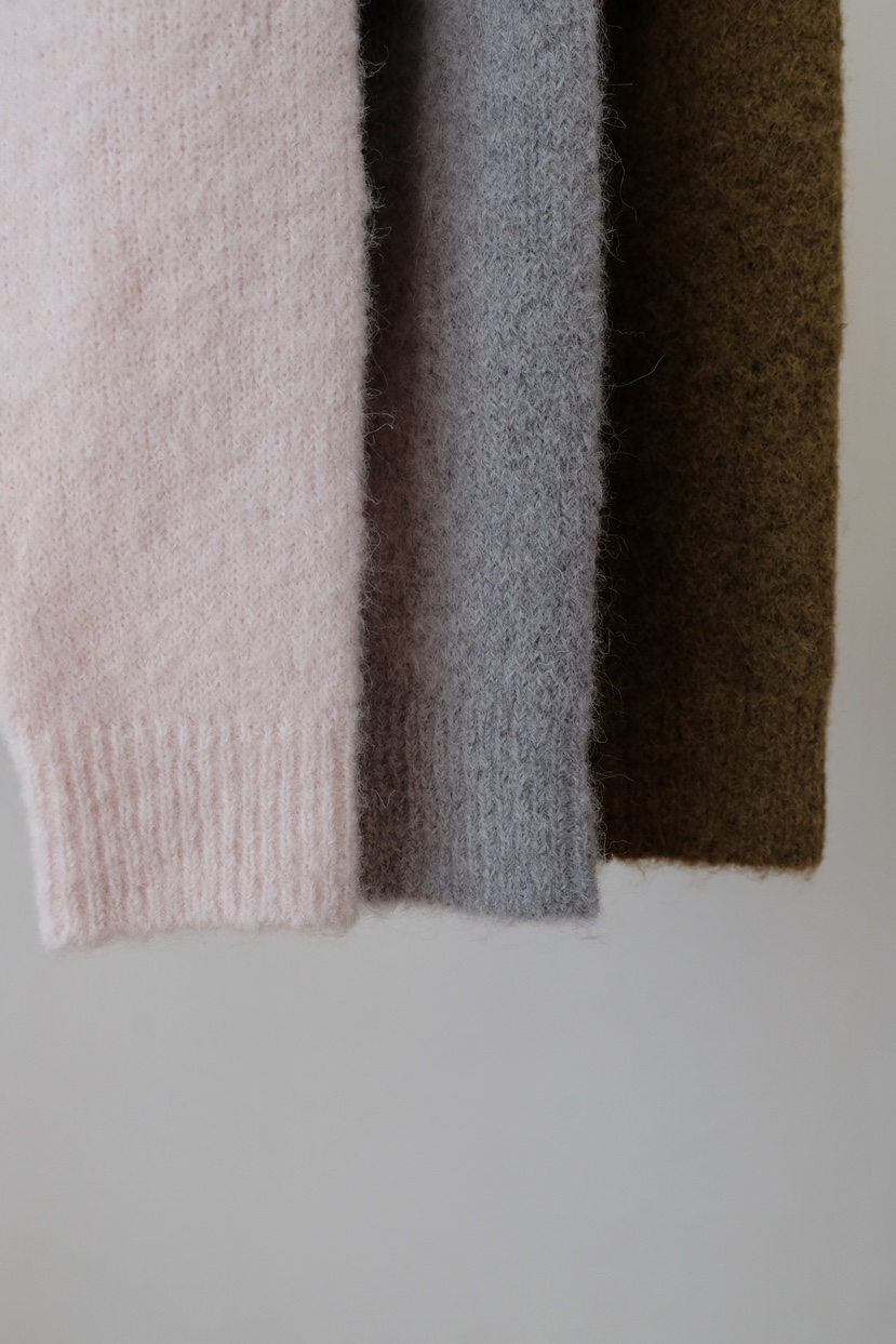 SORBET韓國直郵㊣女士新品職業25秋冬休閑人氣針織衫羊駝毛SORBET/flat white針織衫