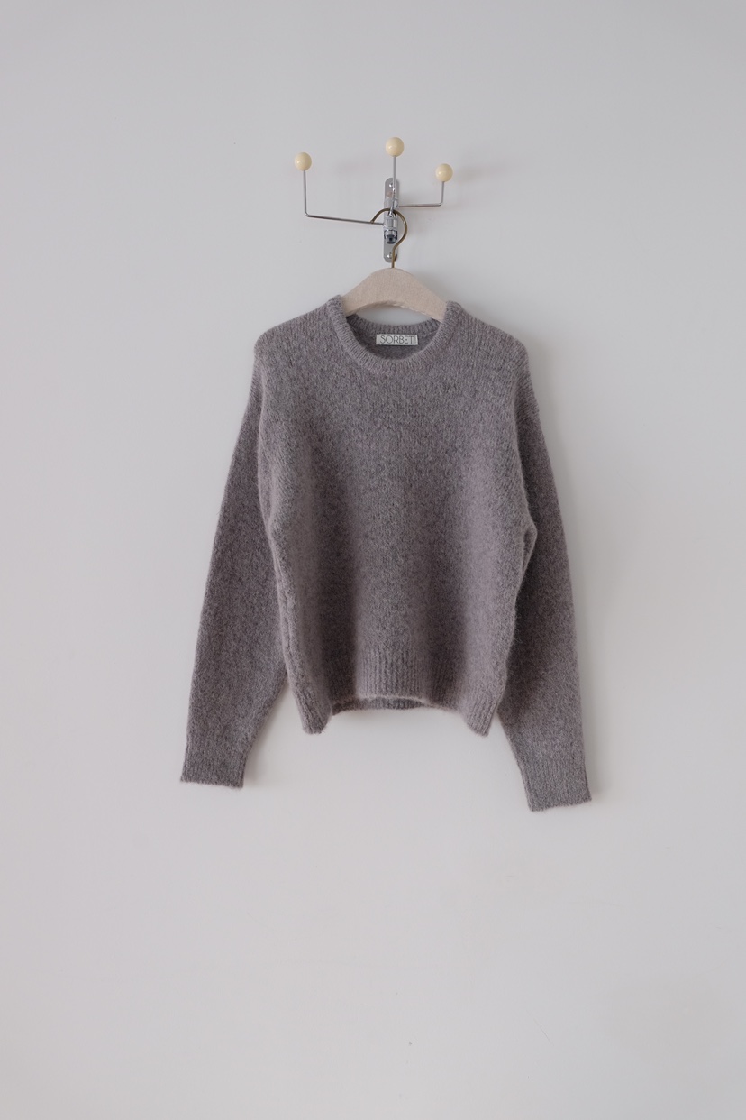 SORBET韓國直郵㊣女士新品職業25秋冬休閑人氣針織衫羊駝毛SORBET/flat white針織衫