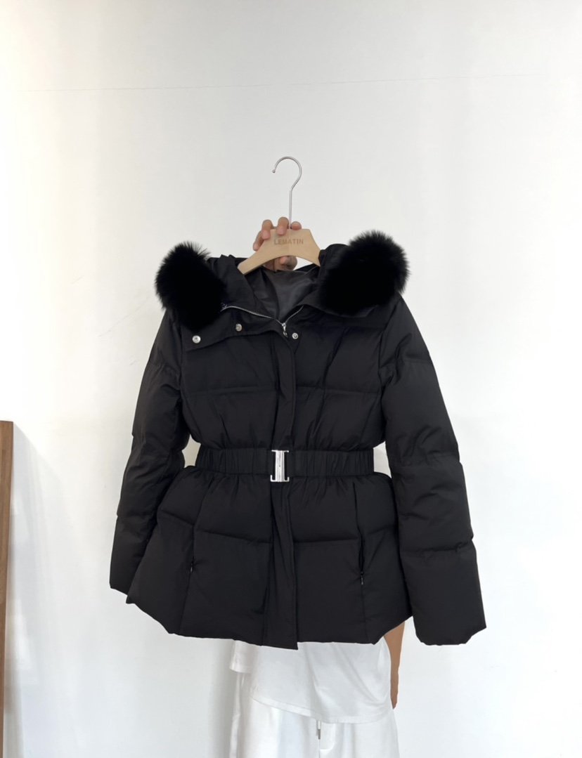 LEMATIN東大門㊣直郵女裝新款熱賣推薦25秋冬短款羽絨服腰帶LEMATIN短款羽絨服圖色1