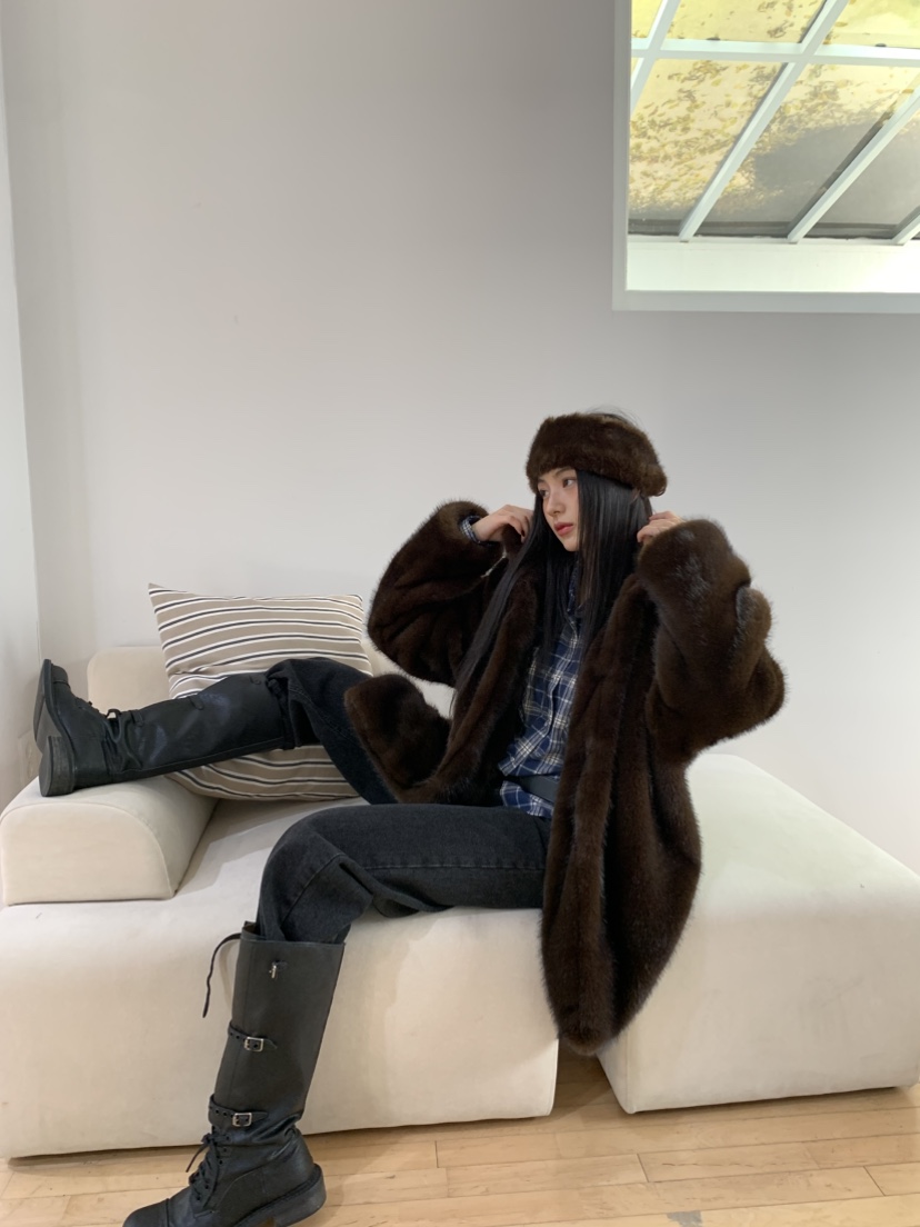 MURMUR東大門㊣代購女裝新品職業人氣休閑時尚25秋冬夾克貂皮MURMUR夾克