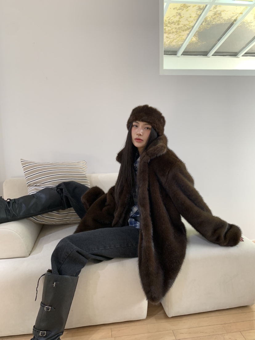 MURMUR東大門㊣代購女裝新品職業人氣休閑時尚25秋冬夾克貂皮MURMUR夾克