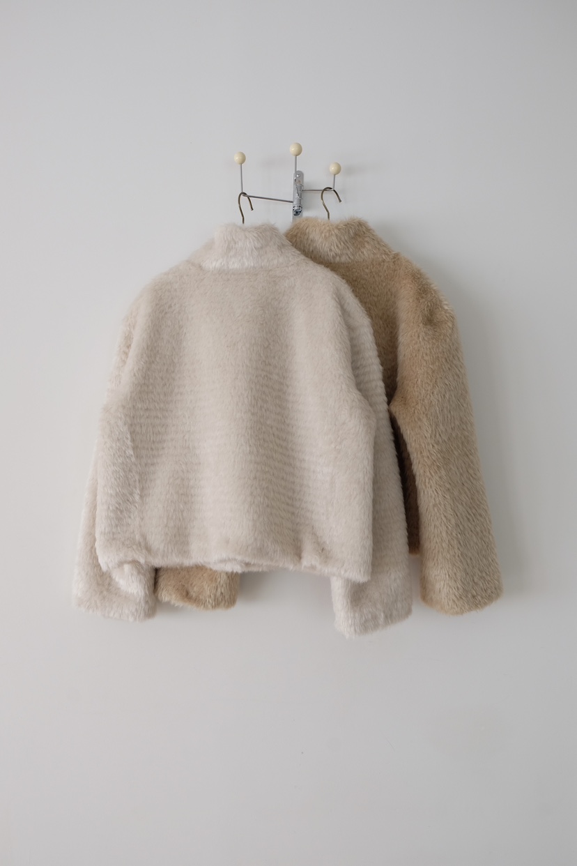 SORBET東大門㊣實拍女士新品人氣熱賣休閑推薦短款大衣皮草SORBET/flat white短款大衣