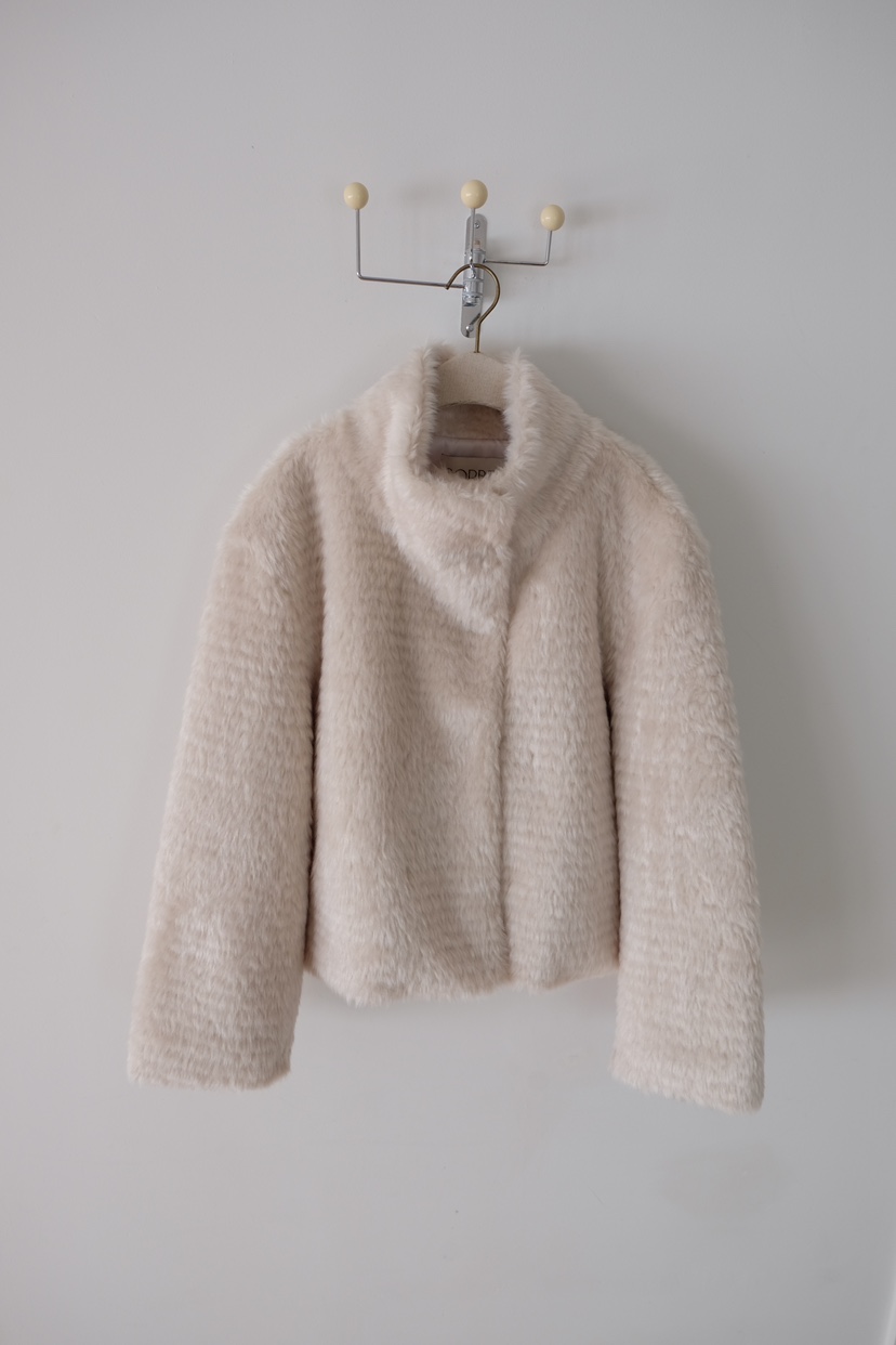 SORBET東大門㊣實拍女士新品人氣熱賣休閑推薦短款大衣皮草SORBET/flat white短款大衣