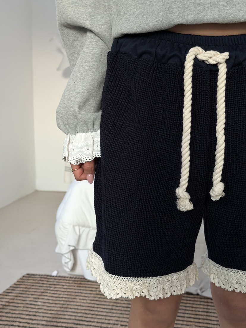 MAISONDEGLORY韓國直郵㊣女士新品休閑25秋冬推薦短褲針織褲MAISON DE GLORY短褲