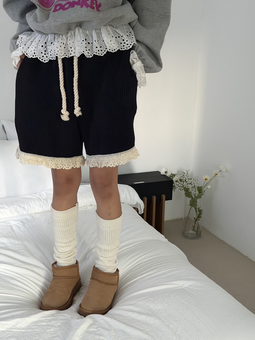 MAISONDEGLORY韓國直郵㊣女士新品休閑25秋冬推薦短褲針織褲MAISON DE GLORY短褲