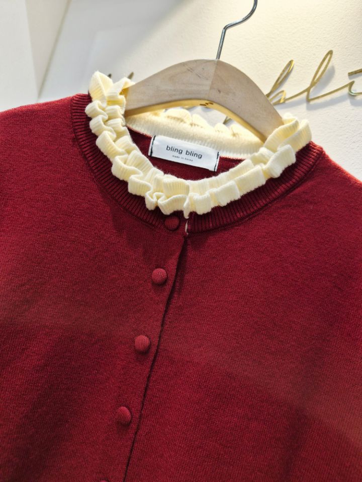 BLING BLING-S東大門㊣代購女士新款時尚職業針織衫荷葉邊BLING BLING-S針織衫