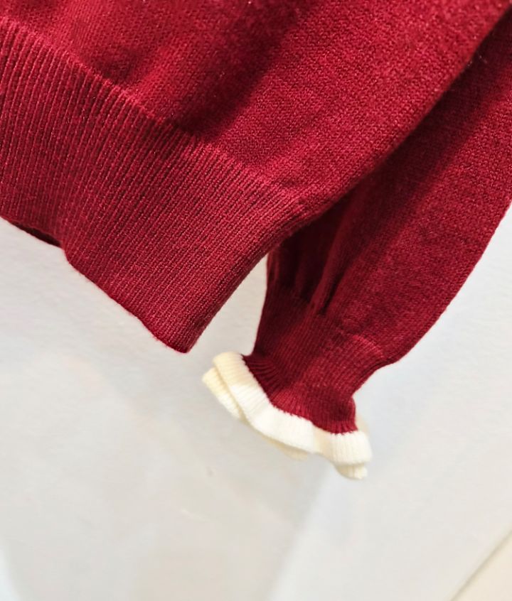 BLING BLING-S東大門㊣代購女士新款時尚職業針織衫荷葉邊BLING BLING-S針織衫