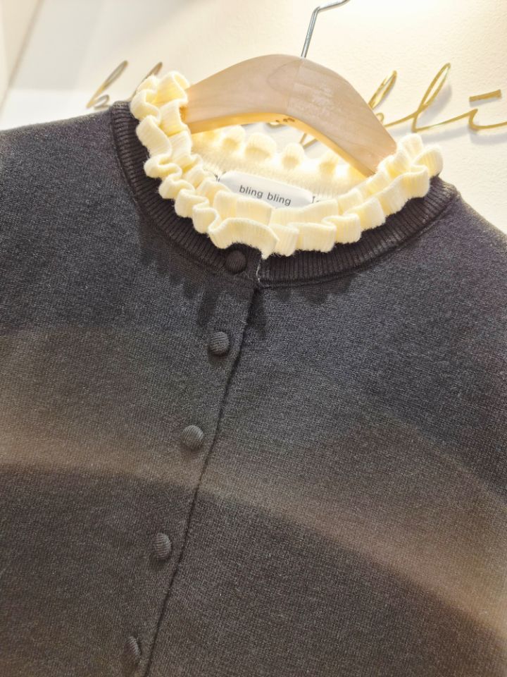 BLING BLING-S東大門㊣代購女士新款時尚職業針織衫荷葉邊BLING BLING-S針織衫