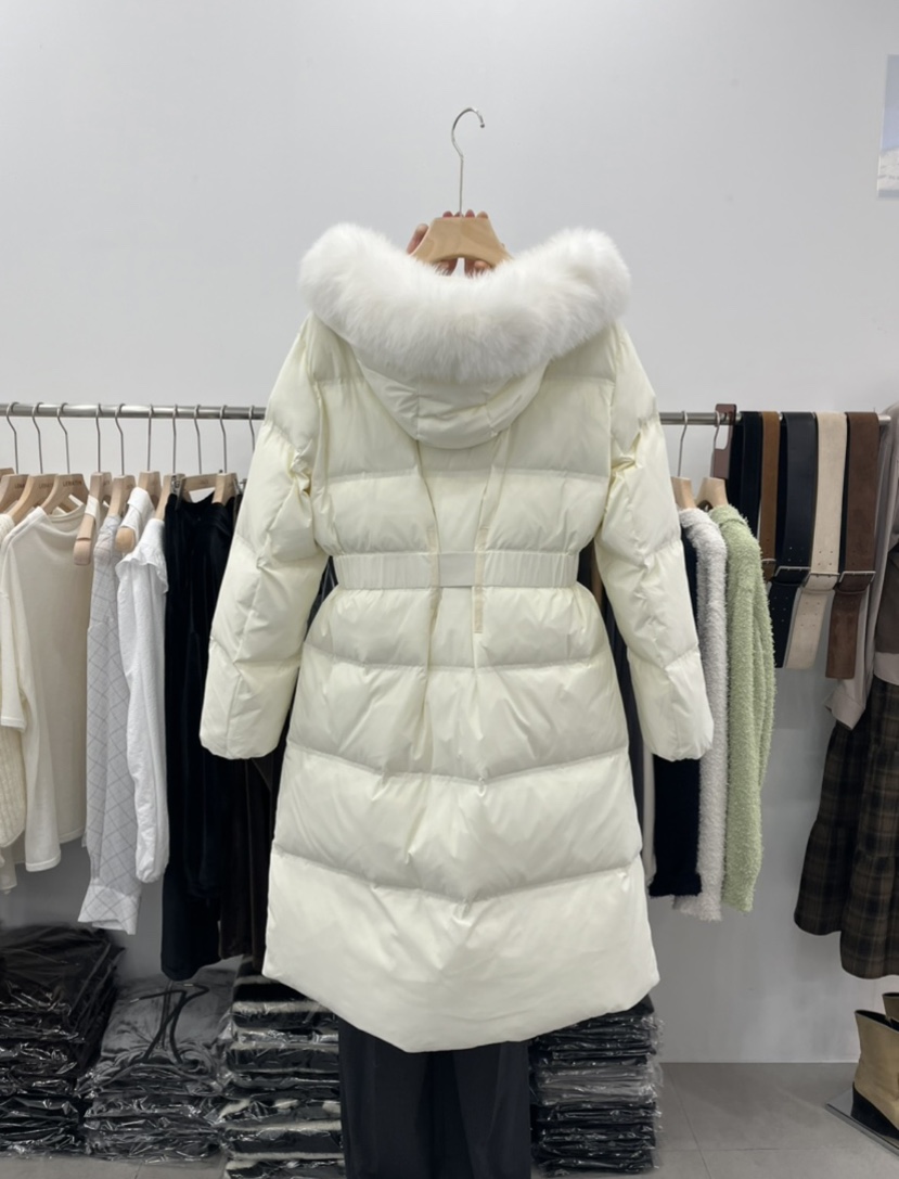 LEMATIN韓國代購㊣女裝新款休閑人氣熱賣時尚長款羽絨服腰帶LEMATIN長款羽絨服