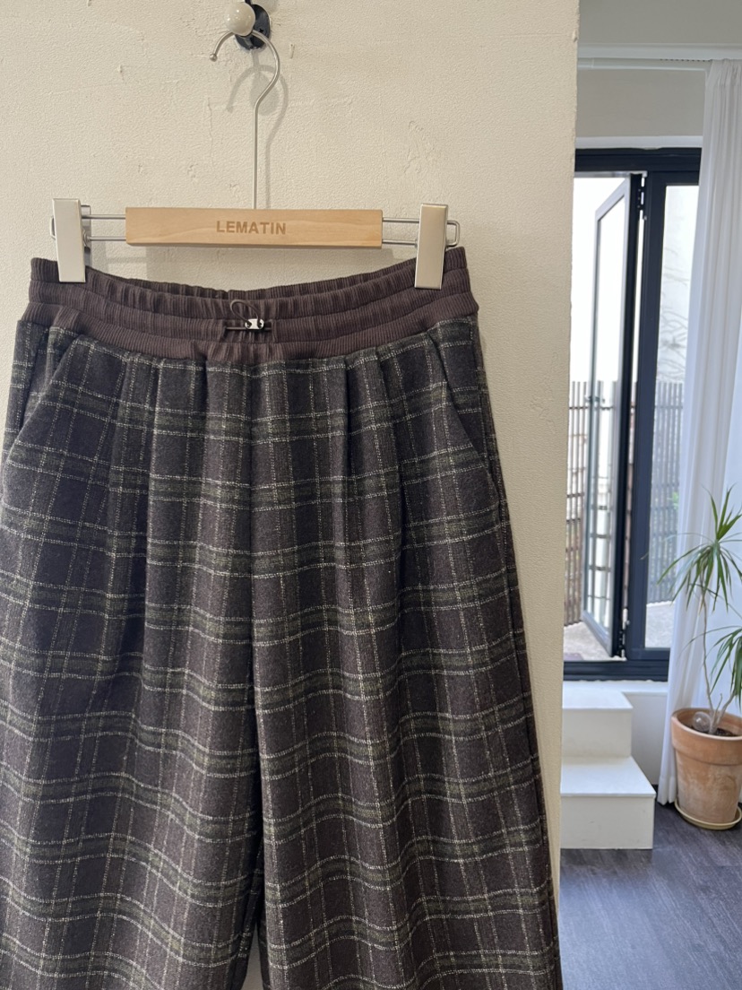 LEMATIN東大門㊣實拍女士新款推薦時尚休閑25秋冬休閑褲格子LEMATIN休閑褲
