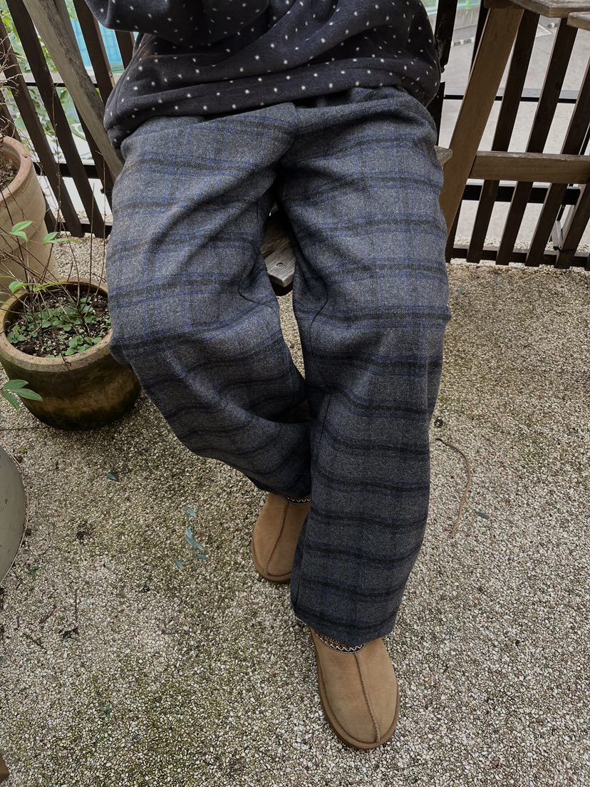 LEMATIN東大門㊣實拍女士新款推薦時尚休閑25秋冬休閑褲格子LEMATIN休閑褲