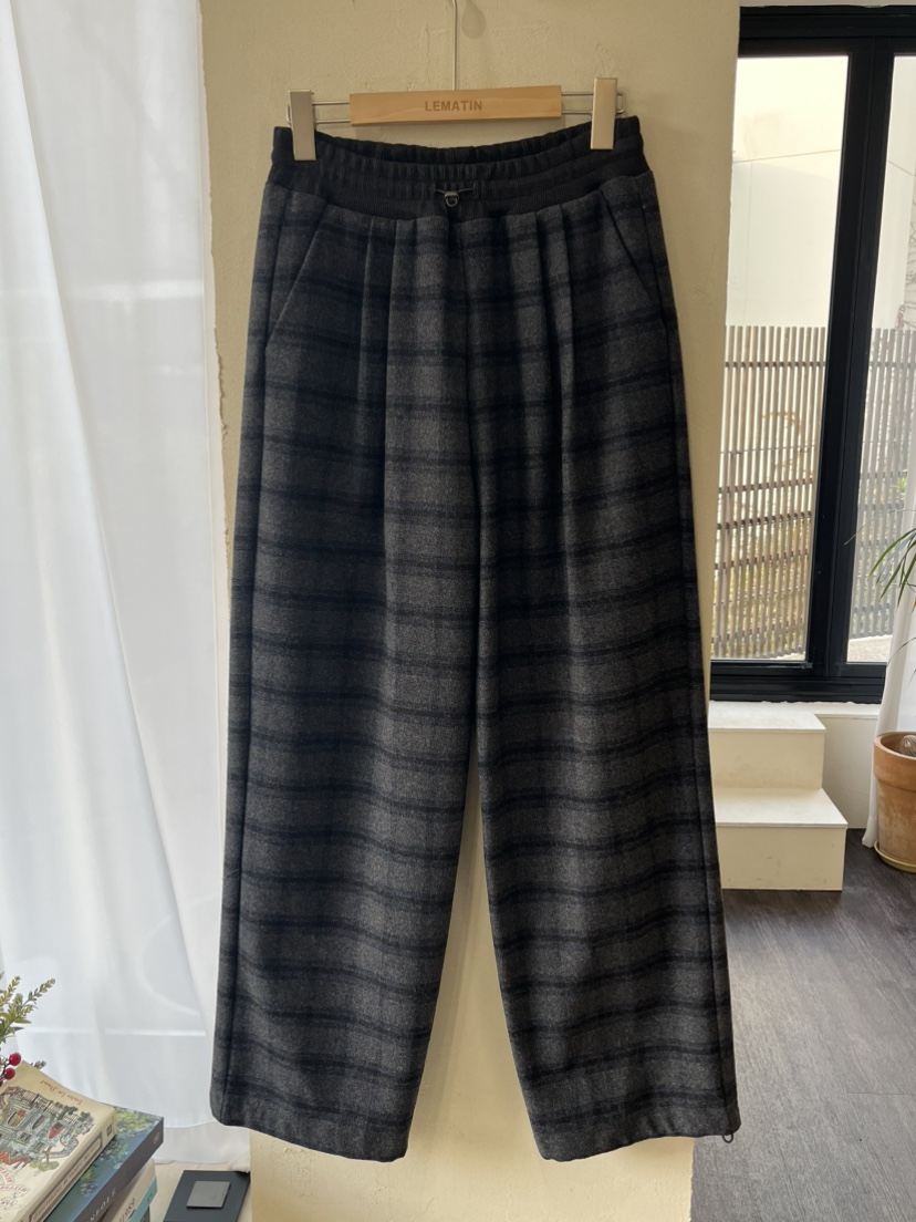 LEMATIN東大門㊣實拍女士新款推薦時尚休閑25秋冬休閑褲格子LEMATIN休閑褲圖色2