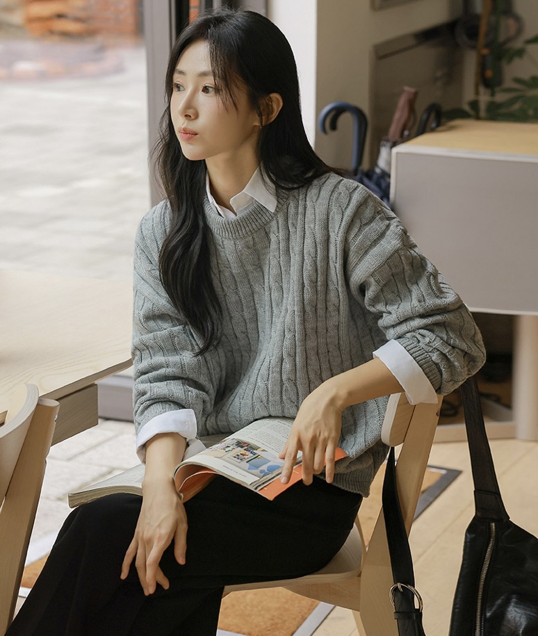 BLACK NOTE東大門㊣直郵女裝新款熱賣休閑人氣25秋冬職業毛衣BLACK NOTE毛衣