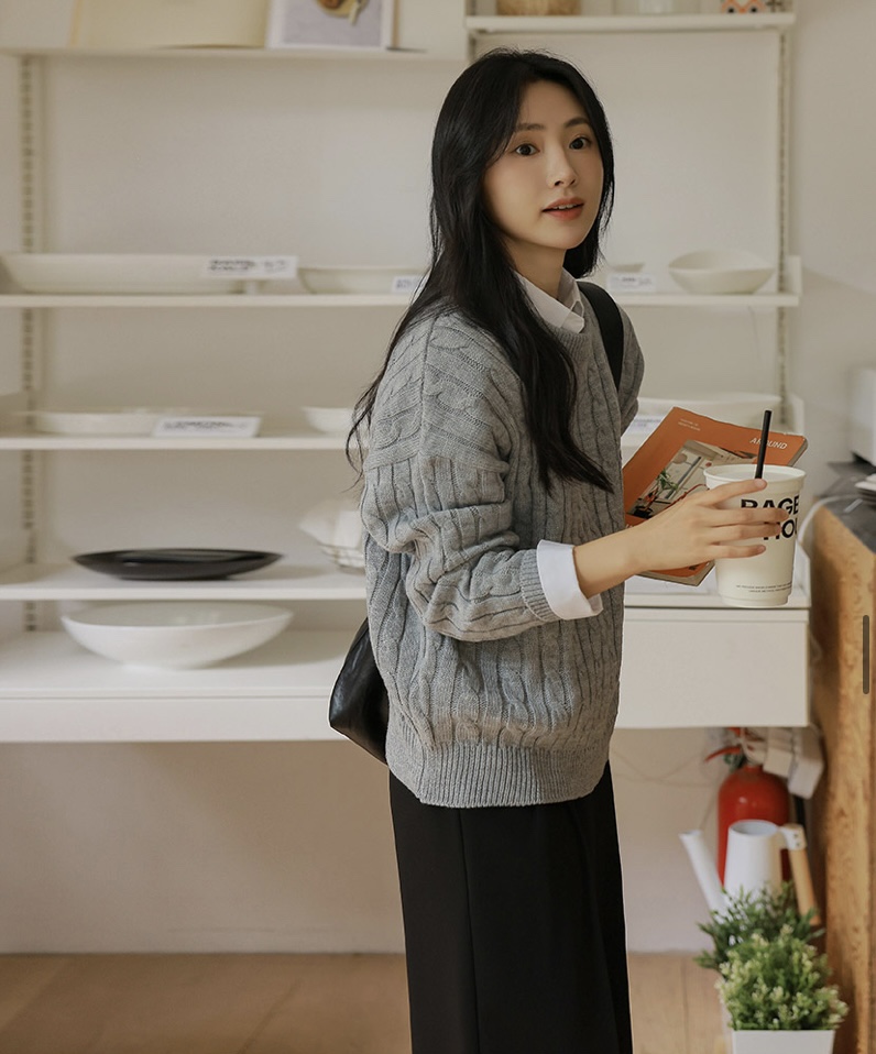 BLACK NOTE東大門㊣直郵女裝新款熱賣休閑人氣25秋冬職業毛衣BLACK NOTE毛衣