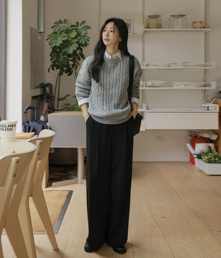 BLACK NOTE東大門㊣直郵女裝新款熱賣休閑人氣25秋冬職業毛衣BLACK NOTE毛衣