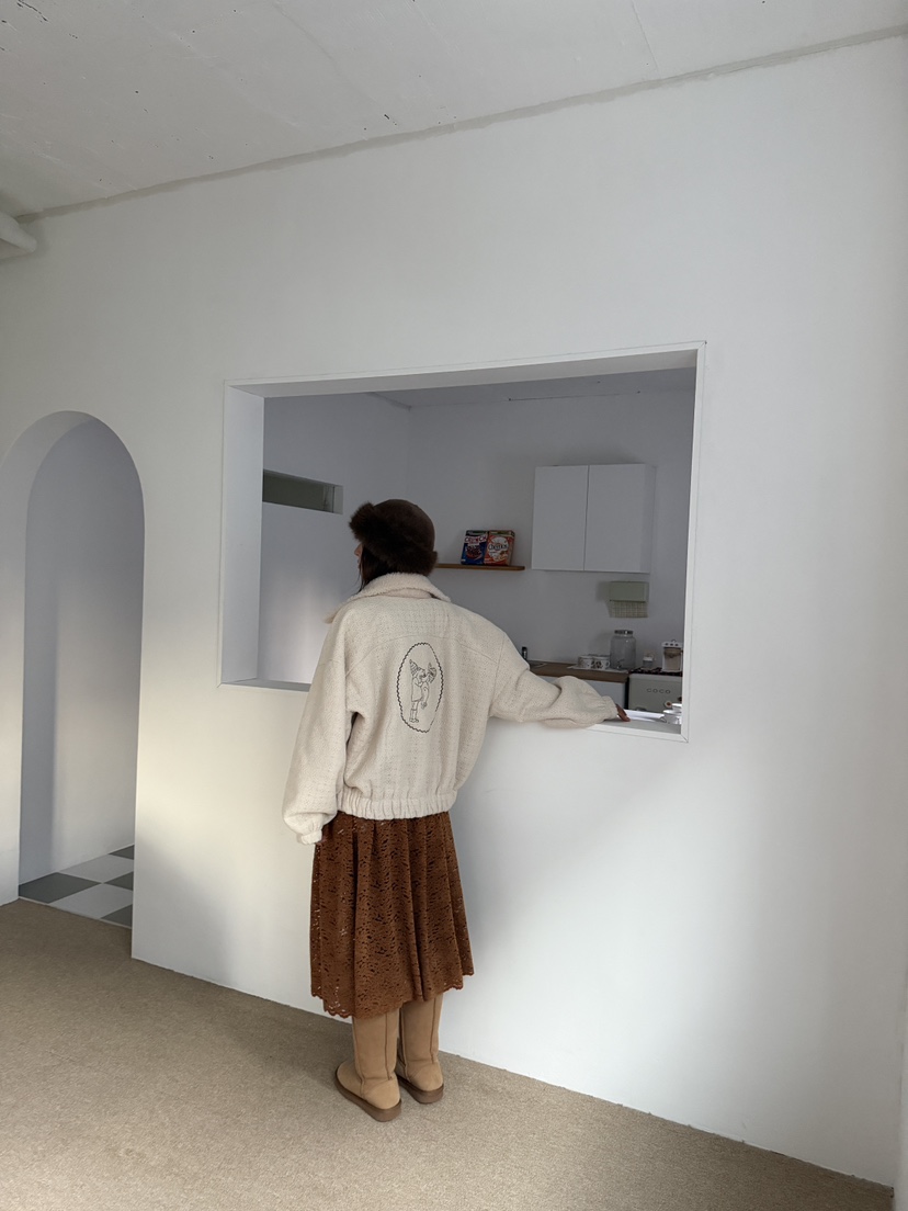 MAISONDEGLORY韓國代購㊣女士新款25秋冬推薦時尚休閑夾克蕾絲MAISON DE GLORY夾克