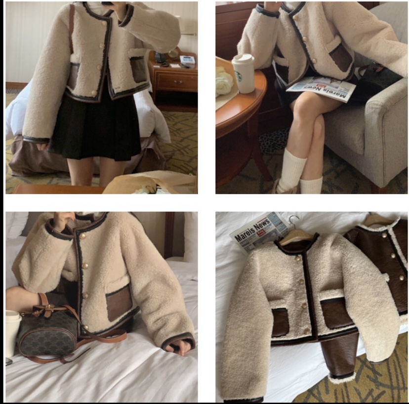 FORMSTUDIO韓國代購㊣女士新品職業短款大衣Sale兩面穿打折FORMSTUDIO短款大衣