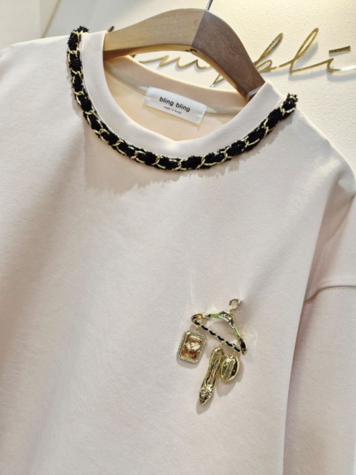 RICO東大門㊣代購女士新款休閑人氣推薦25秋冬時尚職業衛衣bling bling/RICO衛衣