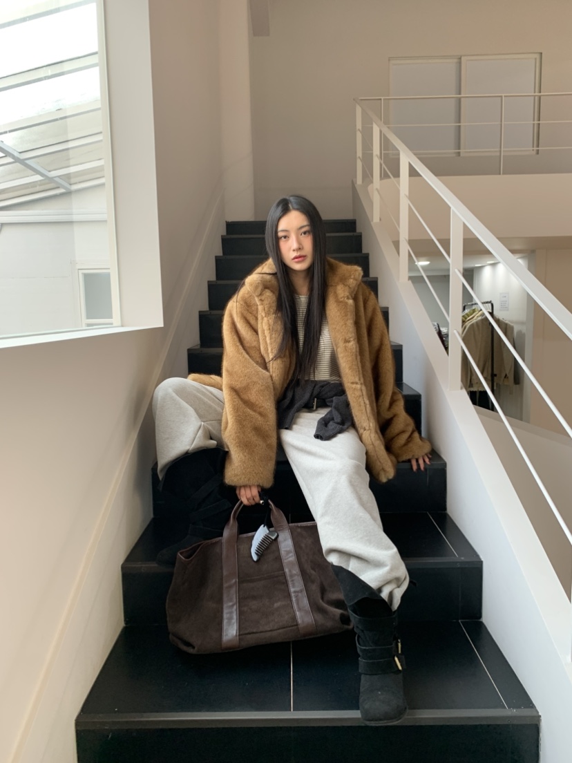 MURMUR東大門㊣代購女裝新品人氣熱賣推薦時尚25秋冬短款大衣MURMUR短款大衣