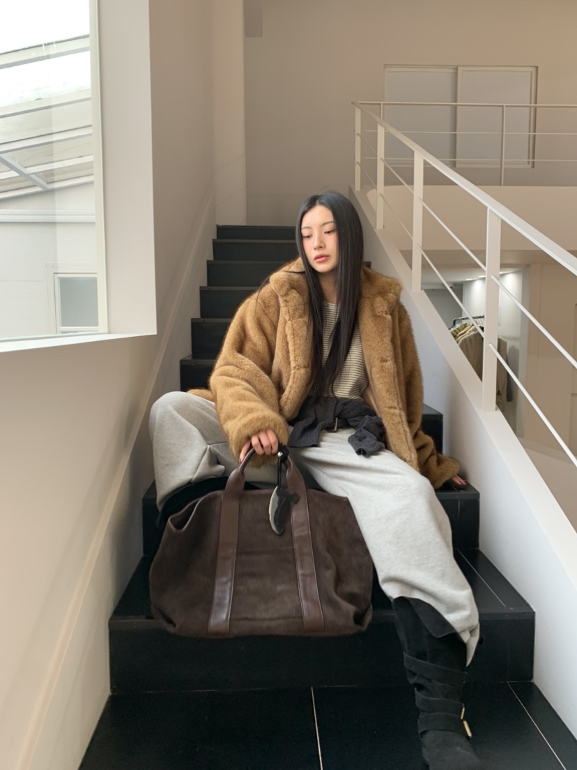 MURMUR東大門㊣代購女裝新品人氣熱賣推薦時尚25秋冬短款大衣MURMUR短款大衣