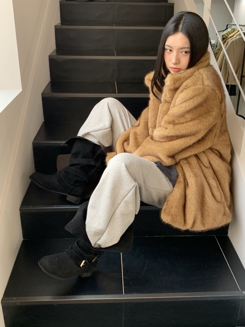 MURMUR東大門㊣代購女裝新品人氣熱賣推薦時尚25秋冬短款大衣MURMUR短款大衣