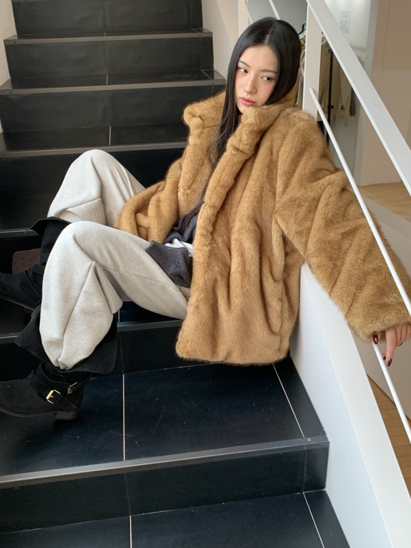 MURMUR東大門㊣代購女裝新品人氣熱賣推薦時尚25秋冬短款大衣MURMUR短款大衣