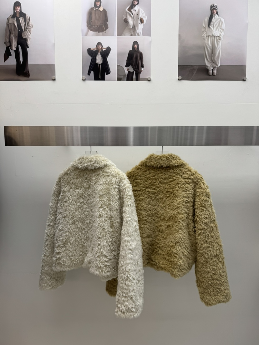 AMOOD韓國代購㊣女士新款人氣推薦職業休閑25秋冬熱賣短款大衣AMOOD短款大衣