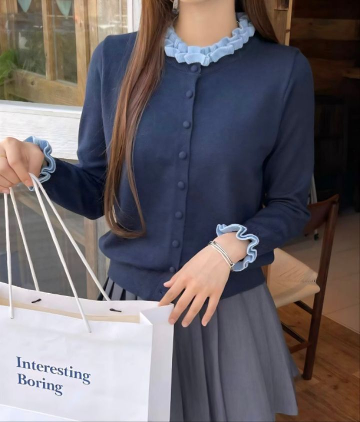 RICO東大門㊣代購女士新款推薦25秋冬人氣職業熱賣時尚針織衫bling bling/RICO針織衫