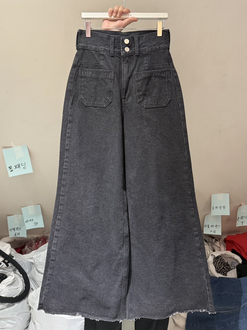 BELITA-L韓國直郵㊣女士新品休閑推薦25秋冬牛仔褲加絨抓絨BELITA-L牛仔褲圖色2