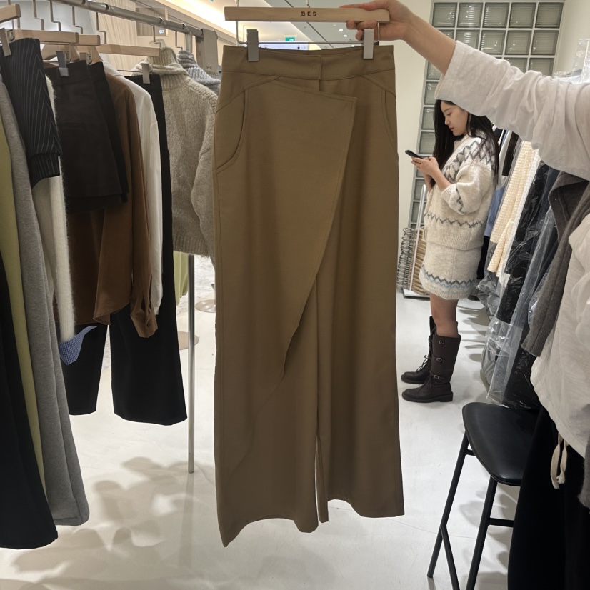 BES東大門㊣代購女裝新品熱賣人氣推薦25秋冬職業休閑休閑褲BES SEOUL休閑褲圖色1