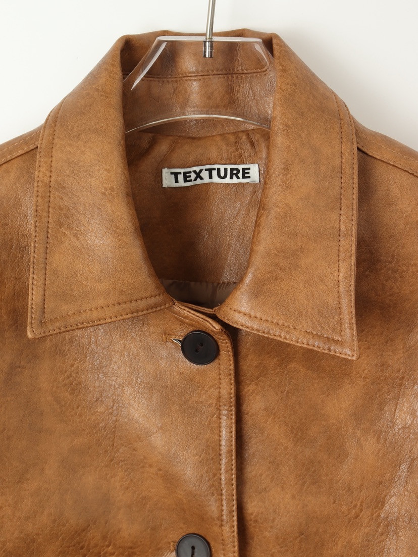 TEXTURE東大門㊣實拍女士新款人氣職業25秋冬休閑熱賣推薦皮衣TEXTURE皮衣