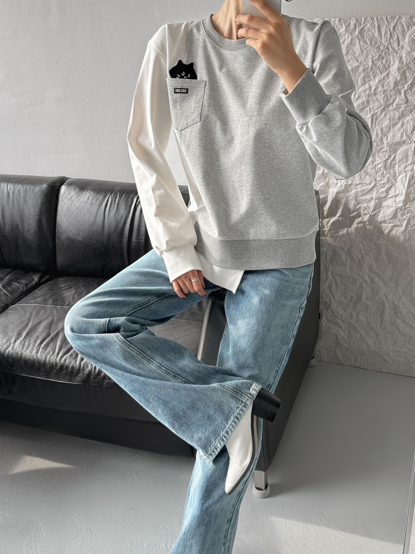 IAAN韓國直郵㊣女裝新品25秋冬休閑職業推薦熱賣時尚人氣衛衣iaAn衛衣