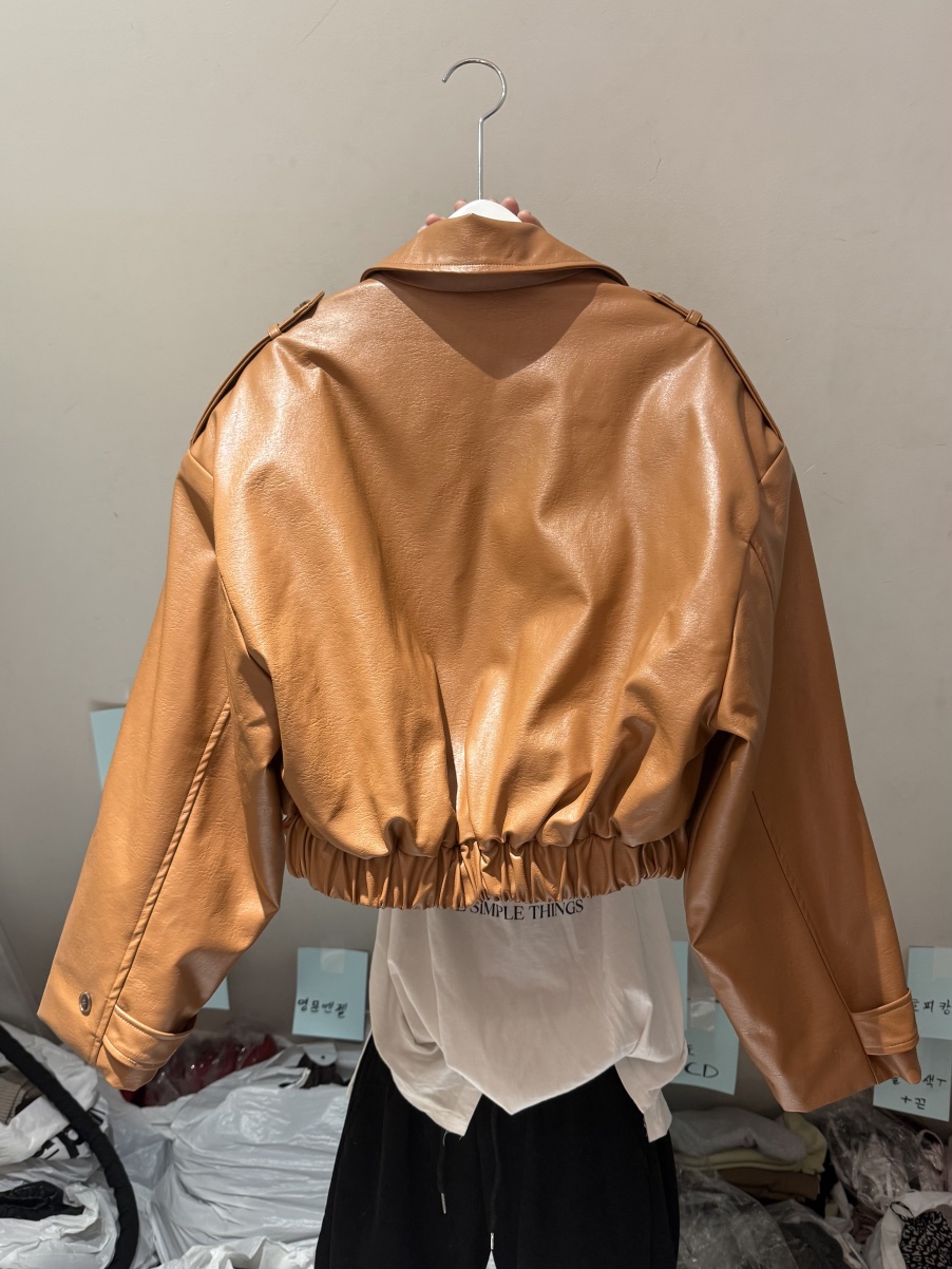 BELITA-L韓國直郵㊣女裝新款休閑職業熱賣25秋冬推薦時尚皮衣BELITA-L皮衣