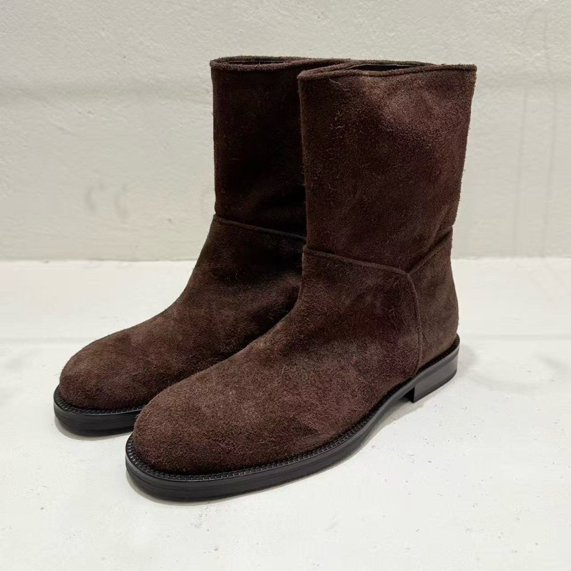 STATEMENT韓國直郵㊣女士新款職業25秋冬熱賣人氣時尚靴子麂皮STATEMENT靴子圖色1